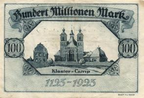 Német Birodalom/Weimari Köztársaság/Moers 1923.9.4. 100.000.000M T:II- bal felső kis sarokhiánnyal