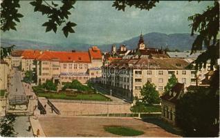 1961 Besztercebánya, Banská Bystrica; látkép / general view (szakadás / tear)