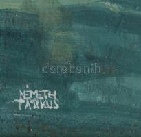 Németh Tárkus (?-): Napraforgók. Olaj, farost. Jelzett. Alumínium keretben. 50x35 cm