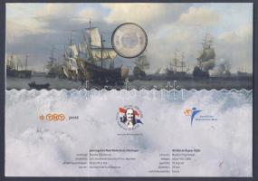 Hollandia 2007. 5€ Ag "Michiel de Ruyter" dekoratív érmés, bélyeges emléklapon T...