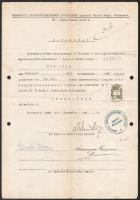 cca 1939-1945 Mór Béla budapesti bőrkereskedő igazoló okmányai, 7 db (származási igazolvány és táblá...