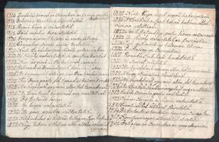 1864 Gyöngyös, jövendöléseket tartalmazó kézírásos füzet