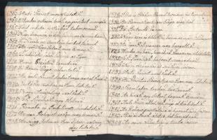 1864 Gyöngyös, jövendöléseket tartalmazó kézírásos füzet