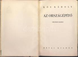 1936 Kós Károly: "Az Országépítő" plüssborítóval ellátott Révai kiadású történelmi regénye