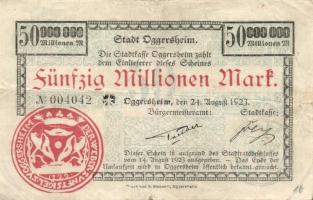 Német Birodalom/Weimari Köztársaság/Oggersheim 1923.8.24. 50.000.000M T:III
