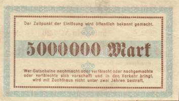 Német Birodalom/Weimari Köztársaság/Pirmasens 1923.9.17. 5000.000M T:I-