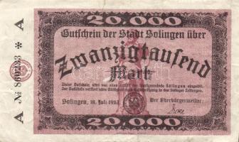 Német Birodalom/Weimari Köztársaság/Solingen 1923.7.10. 20.000M T:III