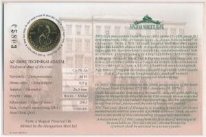 2003. 20Ft "Deák Ferenc" elsőnapi veret, számozott "05803" emléklapon T:1