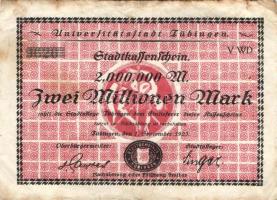 Német Birodalom/Weimari Köztársaság/Tübingen, Egyetemváros 1923.9.1. 2000.000M T:III