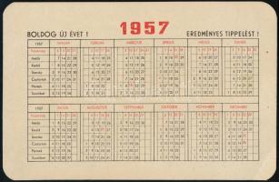 1957 Toto kártyanaptár