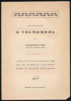 Weiszmann Noé: A talmudról Bp., 1904 22p