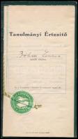 1930 zsidó lány tanulmányi értesítője