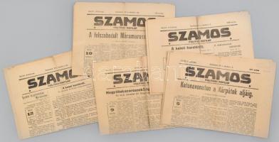 1914 Négy darab Szamos című politikai újság az első világháború híreivel