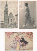 25 db RÉGI történelmi magyar város képeslap és pár motívum vegyes minőségben / 25 pre-1945 historica...