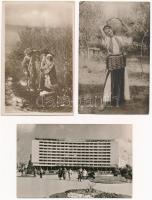 14 db RÉGI román város és motívum képeslap / 14 pre-1945 Romanian town-view and motive postcards
