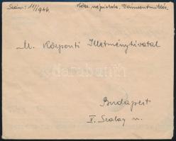 1946 (8. díjszabás) Levél 16 db bélyeggel / Cover with 16 stamps franking "DÁNSZENTMIKLÓS"...