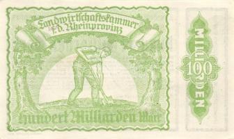 Német Birodalom/Weimari Köztársaság/Bonn/Landwirtschaftskammer 1923.11.1. 100.000.000.000 T:I