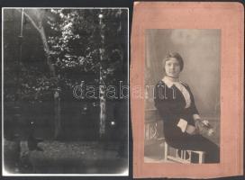 10 db vegyes, régi és modern fotó, közte keményhátú, ill. a hátoldalon feliratozott, pecséttel jelze...