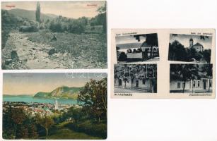 11 db RÉGI magyar város képeslap vegyes minőségben: Dunakanyar / 11 pre-1945 Hungarian town-view postcards in mixed quality