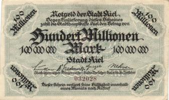 Német Birodalom/Weimari Köztársaság/Kiel DN 100.000.000M T:II