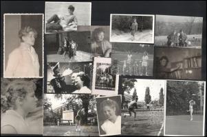 1948-1958 Teniszezőket, Viriz Paulát ábárzoló 34 db fotó