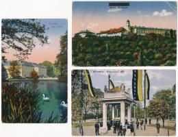 6 db RÉGI cseh város képeslap vegyes minőségben + 1 leporello / 6 pre-1945 Czech town-view postcards...