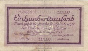 Német Birodalom/Weimari Köztársaság/Helmbrechts 1923.8.15. 100.000M T:III