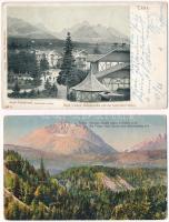 Tátra, Magas-Tátra, Vysoké Tatry; - 10 db régi képeslap (3 Feitzinger Ede) / 10 pre-1945 postcards