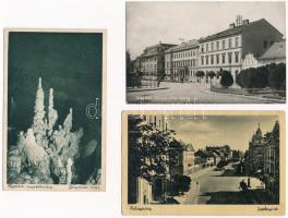 9 db RÉGI magyar város képeslap vegyes minőségben / 9 pre-1945 Hungarian town-view postcards in mixe...