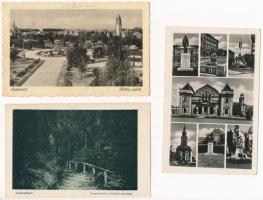 9 db RÉGI magyar város képeslap vegyes minőségben / 9 pre-1945 Hungarian town-view postcards in mixe...