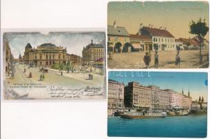 27 db RÉGI történelmi magyar és külföldi város és motívum képeslap vegyes minőségben / 27 pre-1945 H...