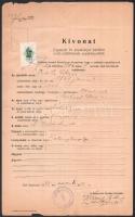 1940 Kaposvár, születési anyakönyvi kivonat