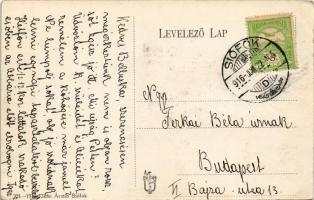 1916 Siófok, fürdőzők csónakázása, "Tarics" és "Manczi" csónakok. Elkán Ármin ki...