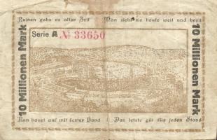 Német Birodalom/Weimari Köztársaság/Untertaunuskreis (Langenschwalbach) 1923.8.15. 10.000.000M T:III