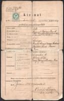1894 Irsa, születési anyakönyvi kivonat