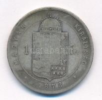 1878KB 1Ft Ag "Ferenc József / Középcímer" T:3 Adamo M15