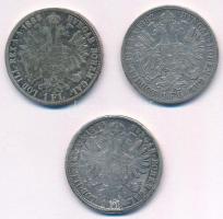 Ausztria 1882-1889. 1Fl Ag "Ferenc József" (3xklf) T:2-,3 peremhiba, foglalatnyom 
Austri...