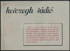 cca 1930 Herczeg Rádió tájékoztató prospektusa