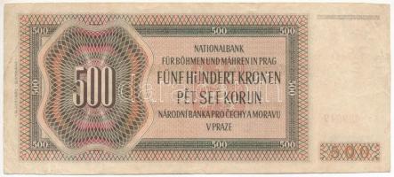 Német Harmadik Birodalom / Cseh-Morva Protektorátus 1942. 500K 2. kiadás T:III German Third Reich / ...