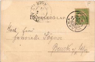 1902 Vízakna, Salzburg, Ocna Sibiului; Der grosse grüne Salzteich / Zöld tó. Takáts Jenő kiadása / l...