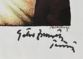 Tettamanti Béla (1946): Sugárzó szépség. Komputerprint. Jelzett, dedikált. Üvegezett keretben. 28x20...