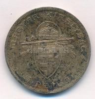 1938. 5P Ag "Szent István" T:2 patina Adamo P8.1