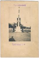 1941 Tasnádszántó, Szántó, Santai (Szatmár); Országzászló avatás csendőrökkel / Inauguration of the Hungarian national flag, gendarmes. photo (fa)