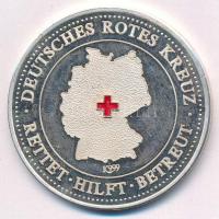 Németország DN Német Vöröskereszt jelzett Ag emlékérem (25,66g/0.999/40mm) T:1- (PP) Germany ND German Red Cross hallmarked Ag commemorative medallion (25,66g/0.999/40mm) C:AU (PP)