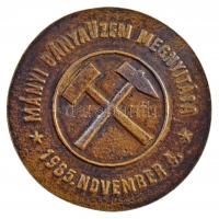 1985. "Mányi Bányaüzem megnyitása 1985. november 4." kétoldalas aranyozott Br emlékérem (6...