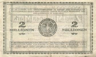 Német Birodalom/Weimari Köztársaság/Mecklenburg-Schwerin 1923.8.17. 2000.000M T:III