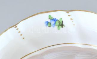 Herendi Kitty-mintás cukordoboz. Kézzel festett, jelzett, minimális lepattanással a virágon. d: 17 c...