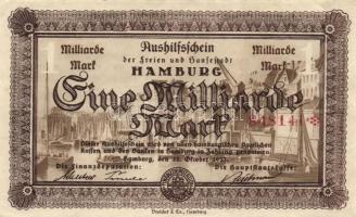 Német Birodalom/Weimari Köztársaság/Hamburg 1923.10.12. 1000.000.000M T:II-