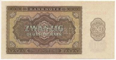 Német Demokratikus Köztársaság 1948. 20M hét számjegyes "AG 2169360" sorszámmal T:I 
Germ...