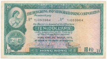 Hongkong 1979. 10$ TU 053964 T:III Hong Kong 1979. 10 Dollars TU 053964 C:F Krause 182.h